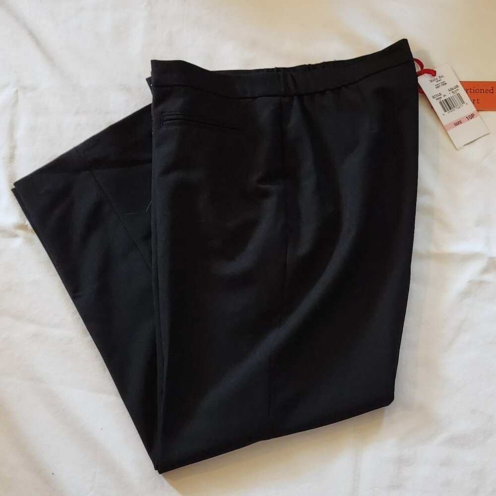 Ruby Rd Petite dress pants sz 10P black proportioned short NWT